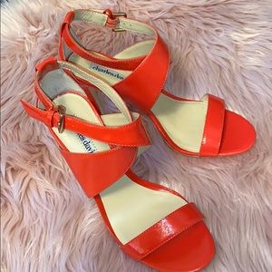 Charles David orange heels